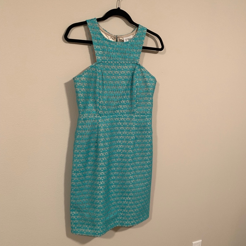 🎃 J Taylor teal lace dress